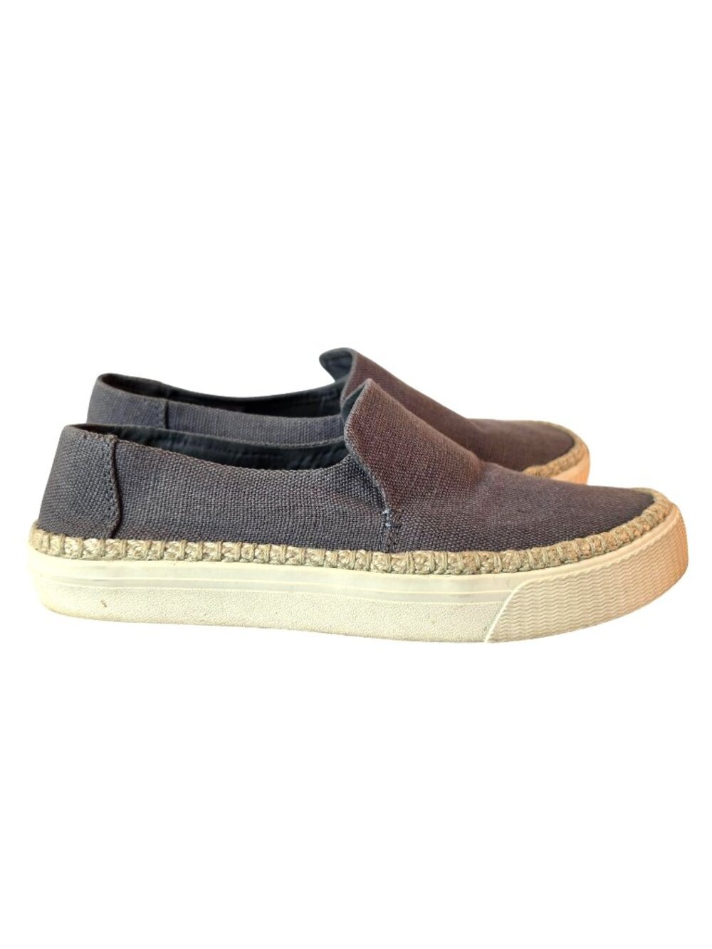 TOMS Shade Heritage Canvas Sunset Slip On Shoes Womens 9 Blue Gray Espadrille